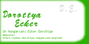 dorottya ecker business card